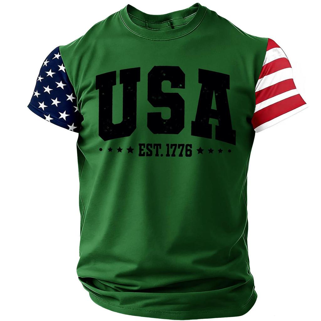 Men's Casual Round Neck Lightweight Breathable Short-Sleeve Top