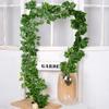 12-Piece Discount Set Ivy 240Cm Green Plastic Artificial Plant Leaf Vine Wedding Arch Home Bathroom Decoration Garland Party