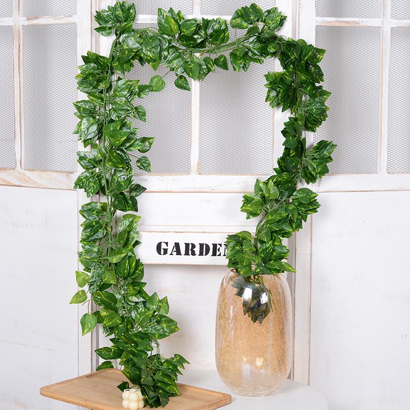 12-Piece Discount Set Ivy 240Cm Green Plastic Artificial Plant Leaf Vine Wedding Arch Home Bathroom Decoration Garland Party