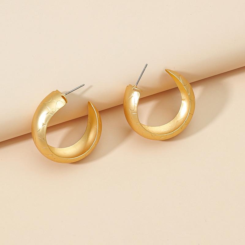 Geometric Gold Hoop Earrings - Bold Fashion Statement Accessories