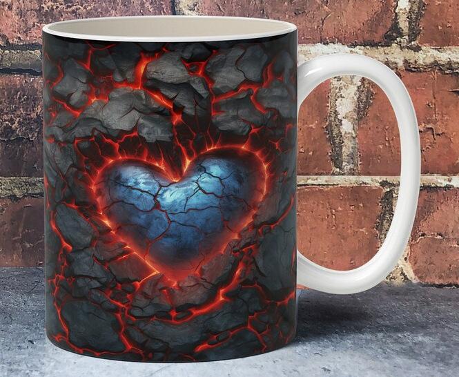 

3D Красная Роза Роза Керамическая Кружка с Отметкой для Кофе Сердце Любовь Чашка для Воды Подарок на День Святого Валентина Валентин 301-400ml