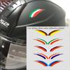 Autocolant NOU pentru cască de motocicletă Steaguri germane, italiene, rusești și franceze Autocolant de curse Tricolor Reflectorizant Accesorii auto