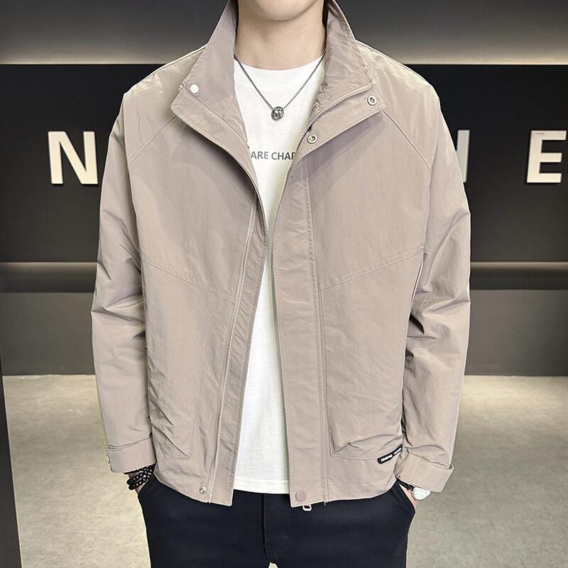 Supply Men'S Jacket Spring New Stand-Up Collar Handsome Tooling Youth Jacket Versatile Fashion Trend