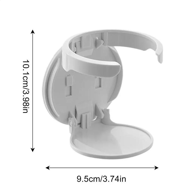 Durable Wall-Mounted Round Cup Holder Foldable Self-Adhesive Drink Holder Multipurpose Space-Saving Wall Bottle Rack