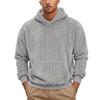 High Street Autumn and Winter New Men's Hooded Jacquard Teddy Fleece Sports and Casual Sweatshirt