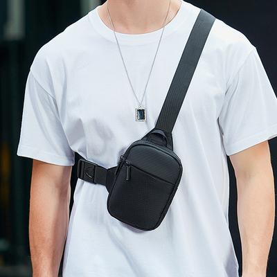 Men'S Chest Bag Small Canvas Shoulder Crossbody Bags For Man Mini Sport Cross Handbag