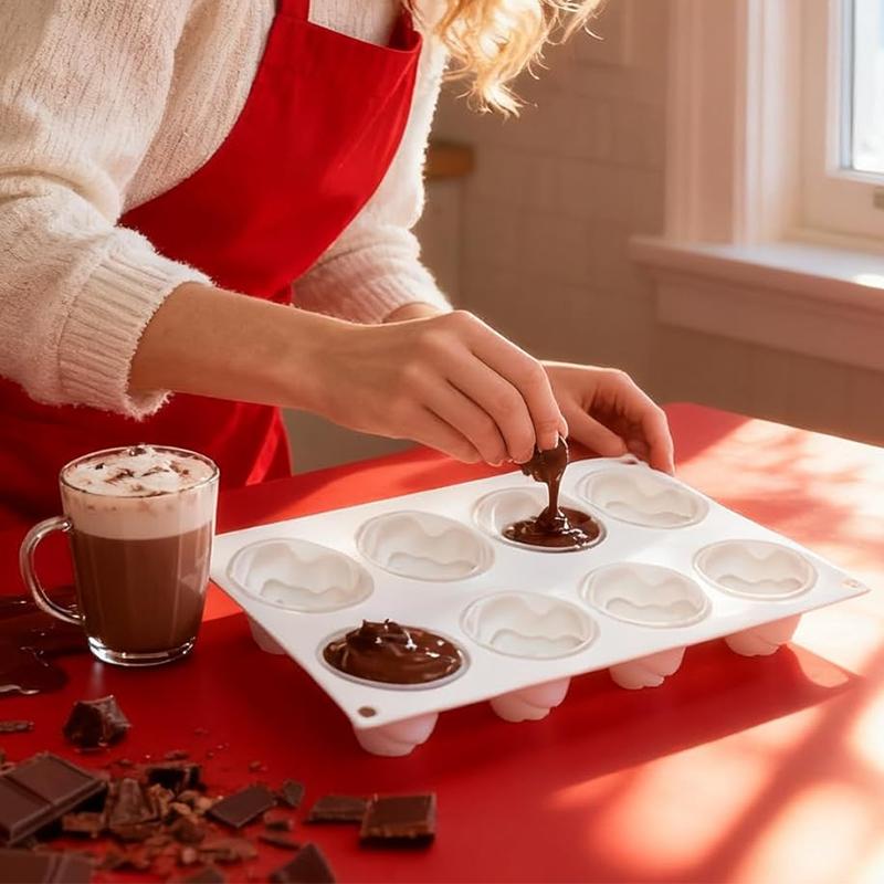 3D Christmas Tree Silicone Molds Chocolate Fondant Cake Molds Non-Stick Food Grade Silica Gel Mould for Candies Baking Tool