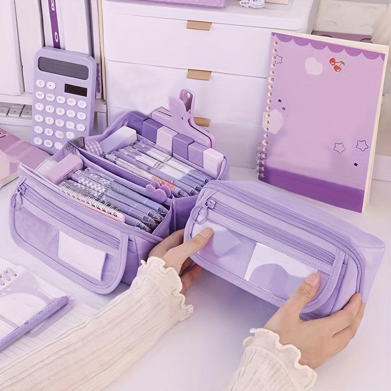 Large Capacity Pencil Case - Durable, versatile tabletop storage box for boys and girls, portable study and work stationery box