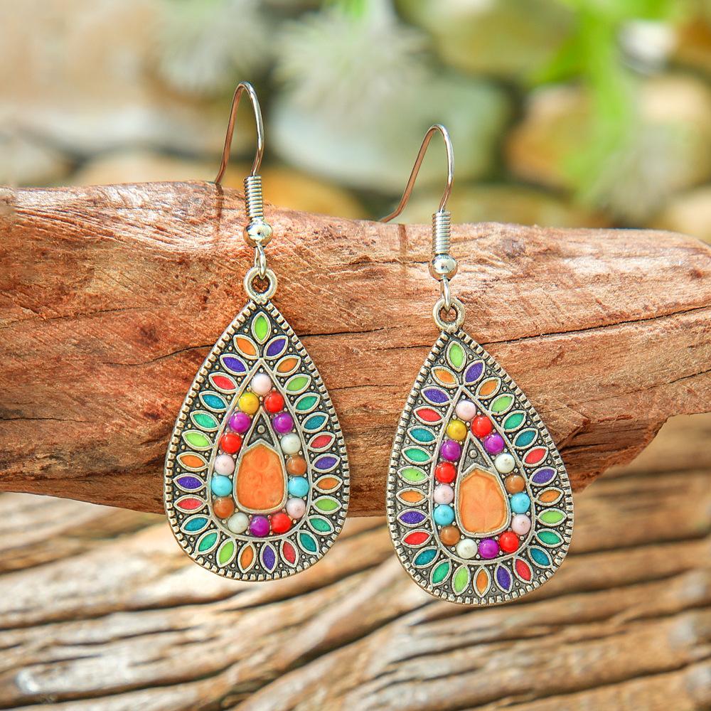 Retro Bohemian Fashion Drop-shaped Earrings Trendy Earrings