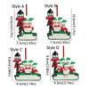 Street Lamp Christmas Family Ornaments Snowman Color Painting Family Blessings Pendant Decorative Resin Christmas Tree Ornaments