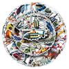 50 Trendy Helicopter Stickers for Car, Stationery, Water Bottle, and Suitcase Decoration