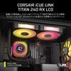 Corsair ICUE LINK TITAN 240 Radiator RX with ARGB Case Fan and LCD Screen Water Cooling CPU Cooler Black CW-9061022-WW