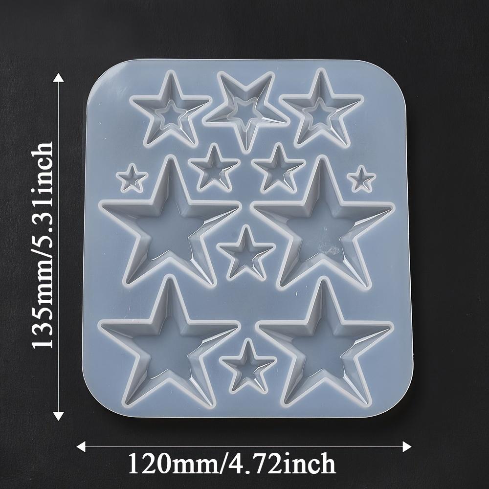 

Силиконовые формы для литья смолы для изготовления украшений своими руками - Формы-кабошоны в форме звезды, Совместимы с УФ- и эпоксидной смолой, 1 шт., Внутренний диаметр 7-39x9-52 мм 1pc белый