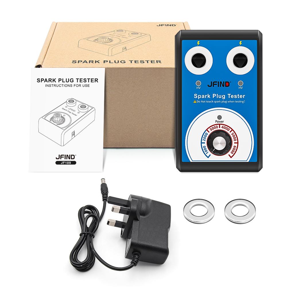 Tennpluggtester for bil med automatisk dobbelthulldetektor Tennplugganalysator 110V 220V for 12V kjøretøyer Tennplugganalysator