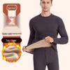 Men's Luxe Fleece-Lined Lambswool Thermal Set for Autumn-Winter