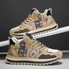 National style embroidered dad shoes men's autumn new comfortable cloth versatile high-top outdoor light casual men's shoes