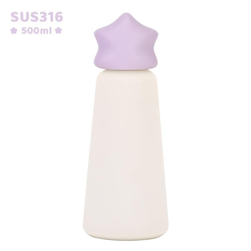 500ml Stainless Steel Vacuum Insulated Travel Mug Kids Students Outdoor Sports Portable Star Design