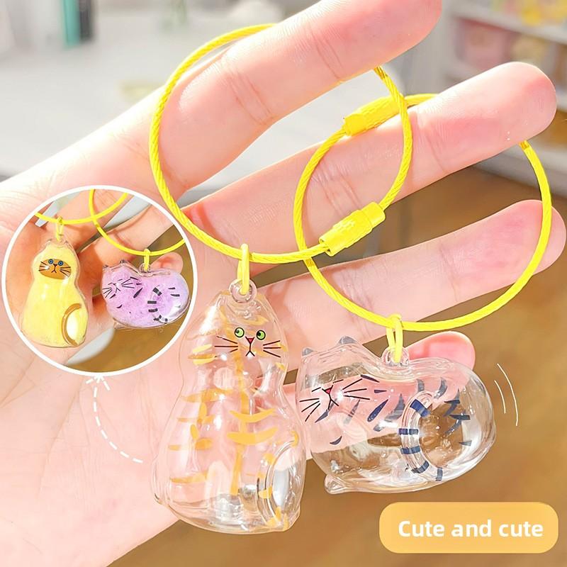 Transparent Pendant, Cat and Pet Hair Storage Bottle, Storage, Commemorative Collection, Creative Keychain Pendant
