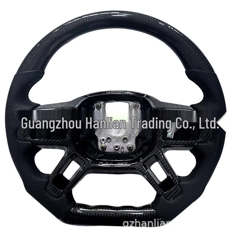 Carbon Fiber Anti-Slip Suede Steering Wheel for Land Rover: Defender, Discovery, Sport, Range Rover 4/5, Velar, Evoque.