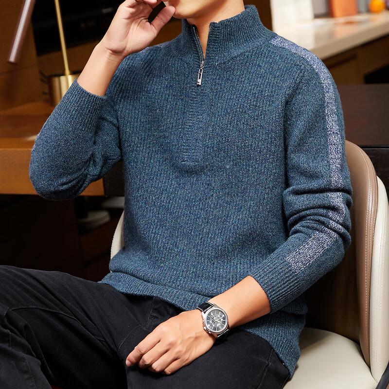 

Men s 100% Merino Wool Half-Zip Sweater L (50)