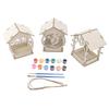Bird Feeder for Outdoor DIY Wooden Art Painting Hanging Bird Feeder House Kids Crafts Kit for Boys