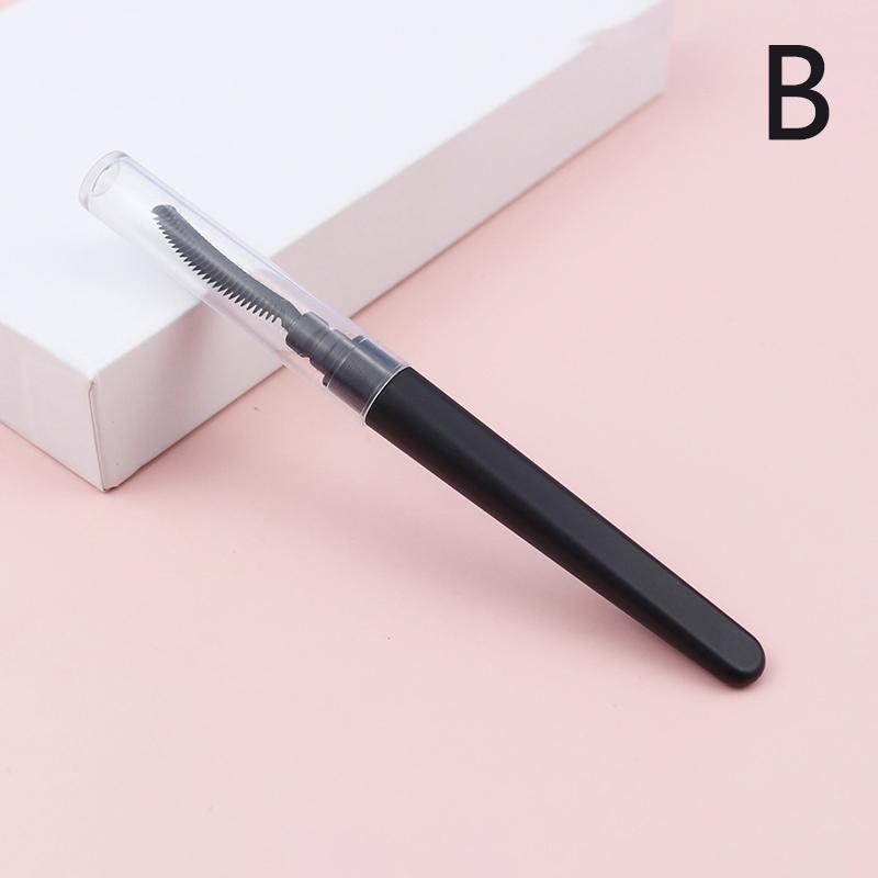 1Pcs Portable Short Spiral Eyebrow Brush With Transparent Dust Cover Eyelash Comb Lip Brush Eyebrow Extension Makeup Tool
