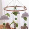 Baby Crib Mobile Clouds Animals Leaf Plush Crib Mobile Handmade Felt Hanging Decor