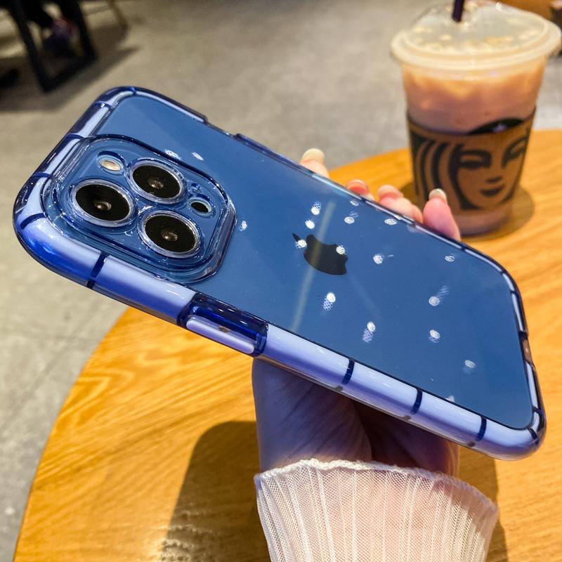 Luxury Transparent Shockproof Phone Case For iPhone 15 Pro Max 14 13 12 11 X Xs Max XR 7 8 Plus Clear Night Light Bumper Cover