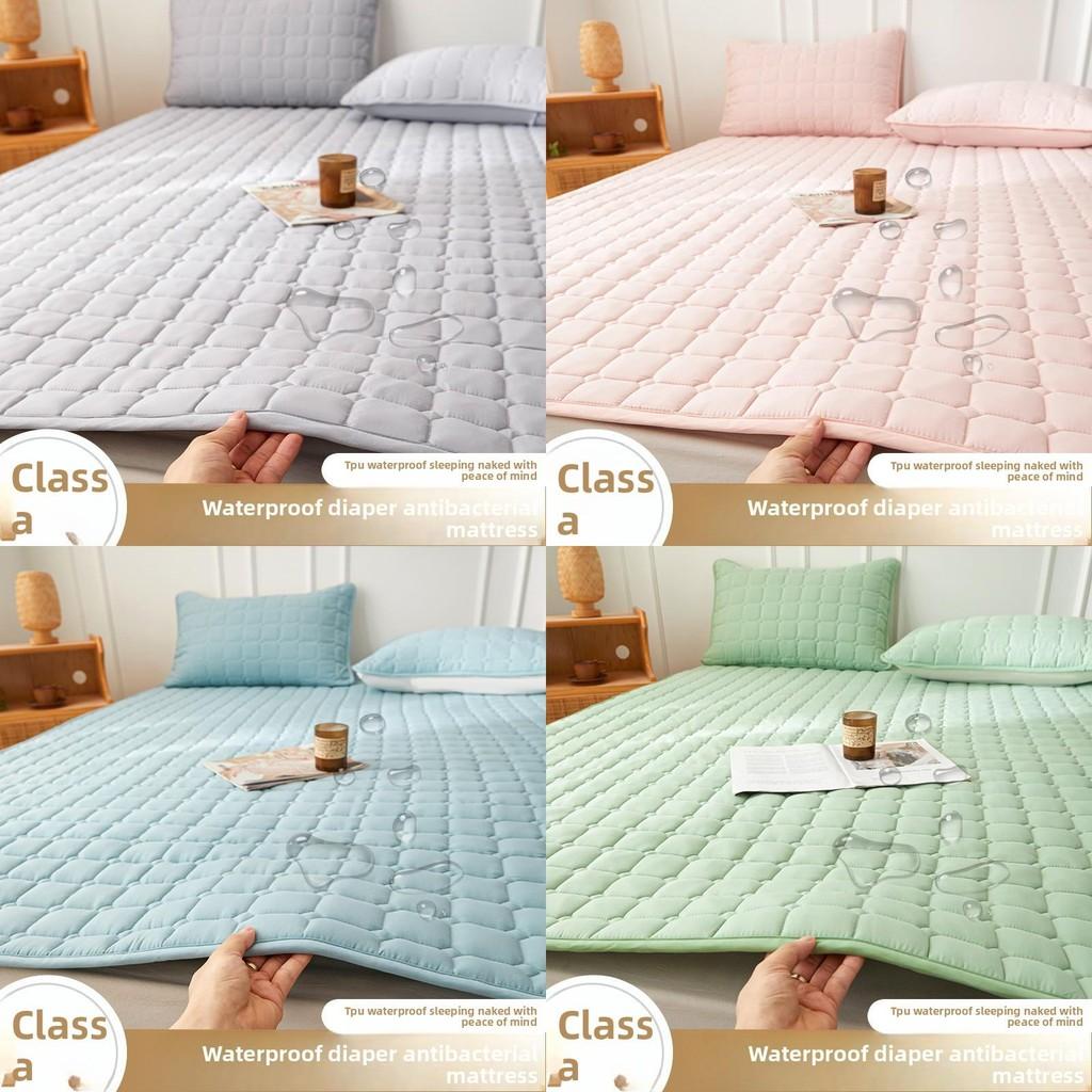 Polyester Bed Mattress Protector With Nonslip Waterproof Cover For Home And Dorm Use