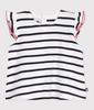 Petit Bateau Short Sleeve Blouse Size 24 86cm A0CP0, Off-White/Navy, Months,