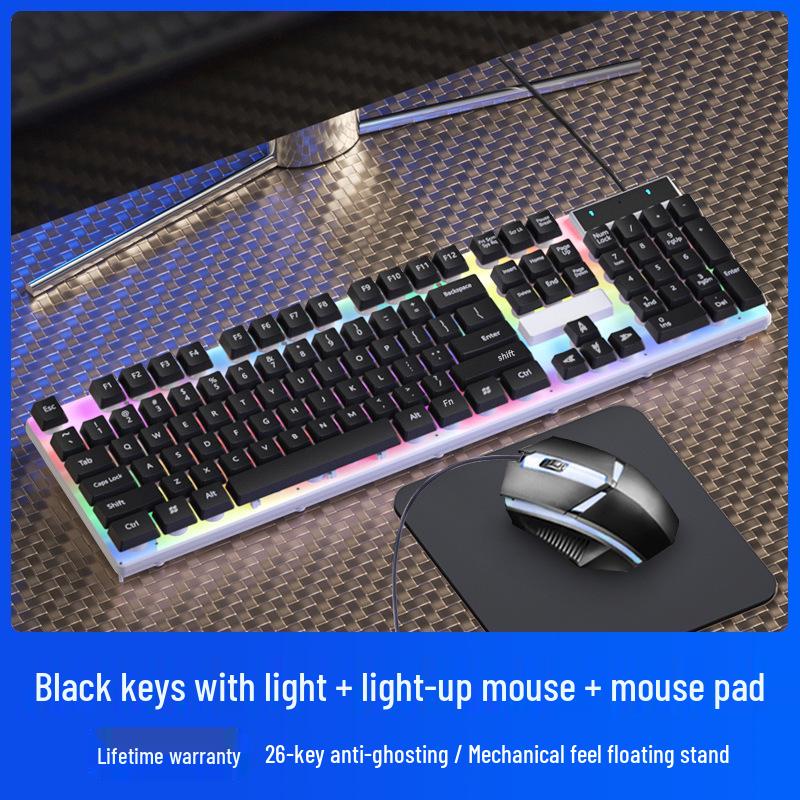 Kabelová business klávesnice a sada tichých myší pro PC a notebooky