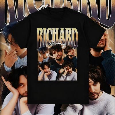 2025 Classic Richard Harmon Vintage Grafik T-Shirts Herren Damen Harajuku Hip Hop Streetwear 100% Reine Baumwolle Bedrucktes T-Shirt Y2k