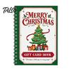 Party Favor Card Holder Merry Christmas Gift Book, DIY Spiral Bound Themed Coil Notebook Booklet, Xmas Gifts for Family, Friends, Celebrations