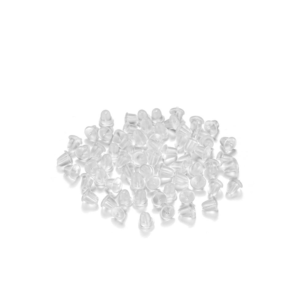 150Pcs/Set Stainless Steel Earring Hook Ear Wire with Silicone Earplugs Kit for DIY Earrings Jewelry Findings Making Accessories