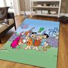 The Flintstones2 Flannel Pattern Square Carpet,Area Rug,Carpet Rug for Living Room Bedroom Sofa Playroom Decor,Non-slip Floor Mat