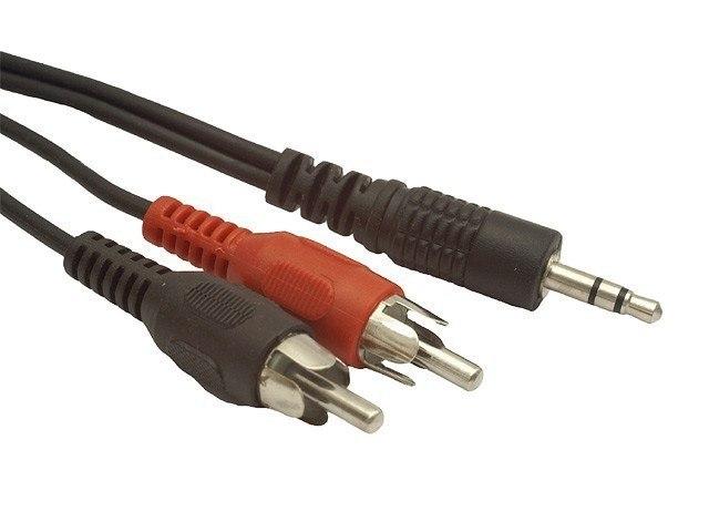 Cablexpert audio cable | Male | RCA x 2 | 3.5 mm stereo minijack | Length 2.5 m. Manufacturer's warranty: 24 months.