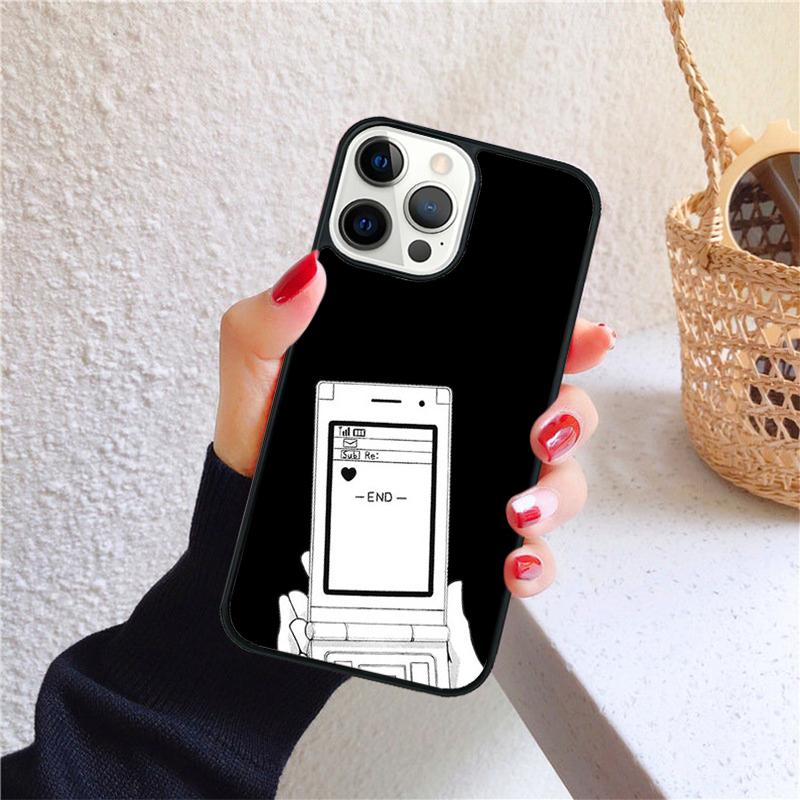 

black and white aesthetic Phone Case Cover For iPhone 17 Air 16 15 14 12 13 Pro Max Plus coque Shell Fundas iPhone 17