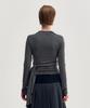 Kimjisu Multi-Tie Draped Jersey Top _ Dark Gray