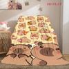 Adorable Capybara Moments Blanket Suitable for All Seasons Home Decor Christmas Gifts Digital Printing Office Rest Blanket