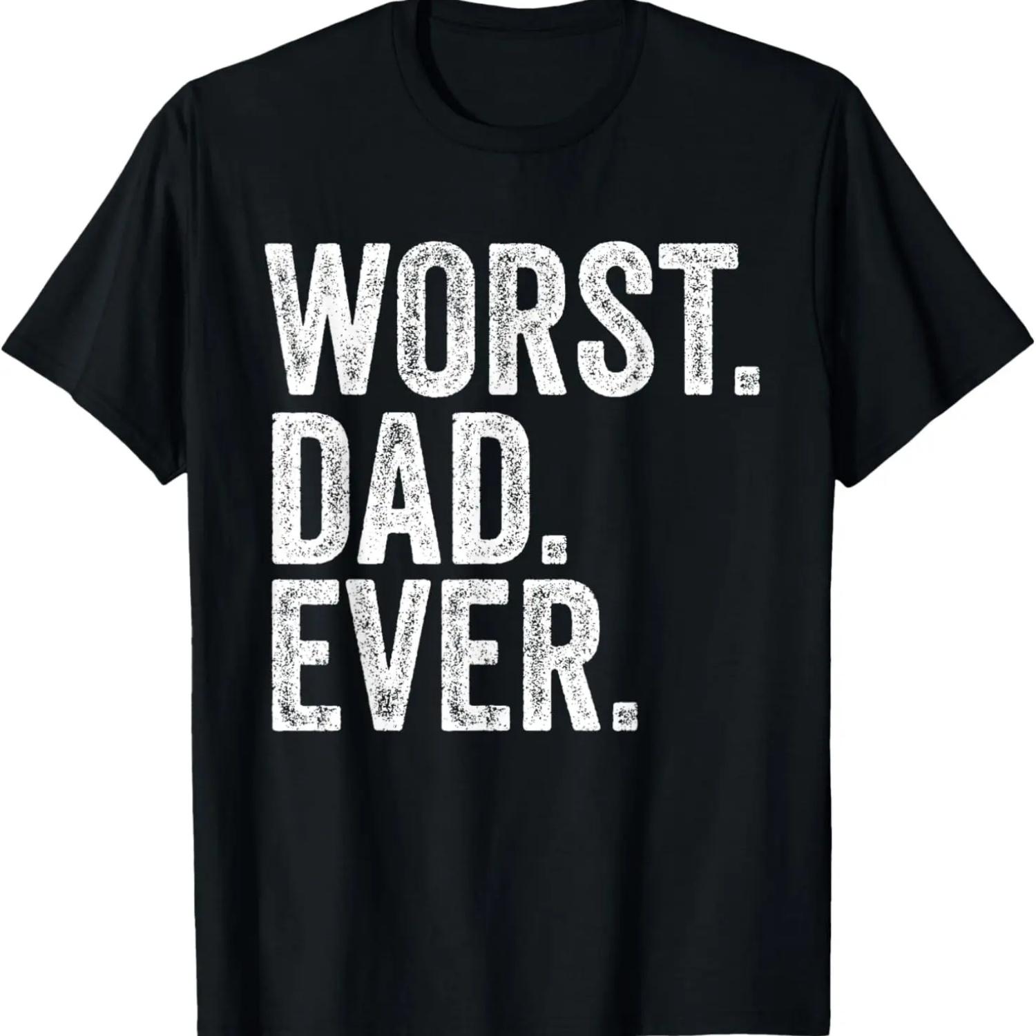 

Худший папа на свете Смешная футболка на День отца с эффектом потертости и винтажным принтом XXXXXL чёрный
