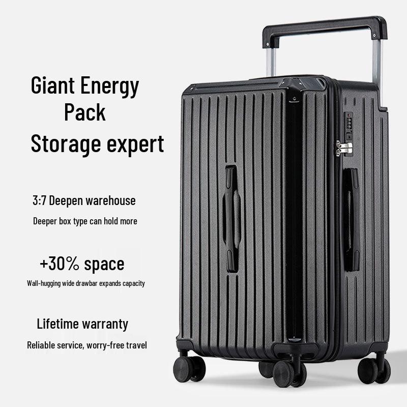 20-inch & 24-inch Silent Wheel Suitcase Set with Lock - Large Capacity Travel Trolley for Students