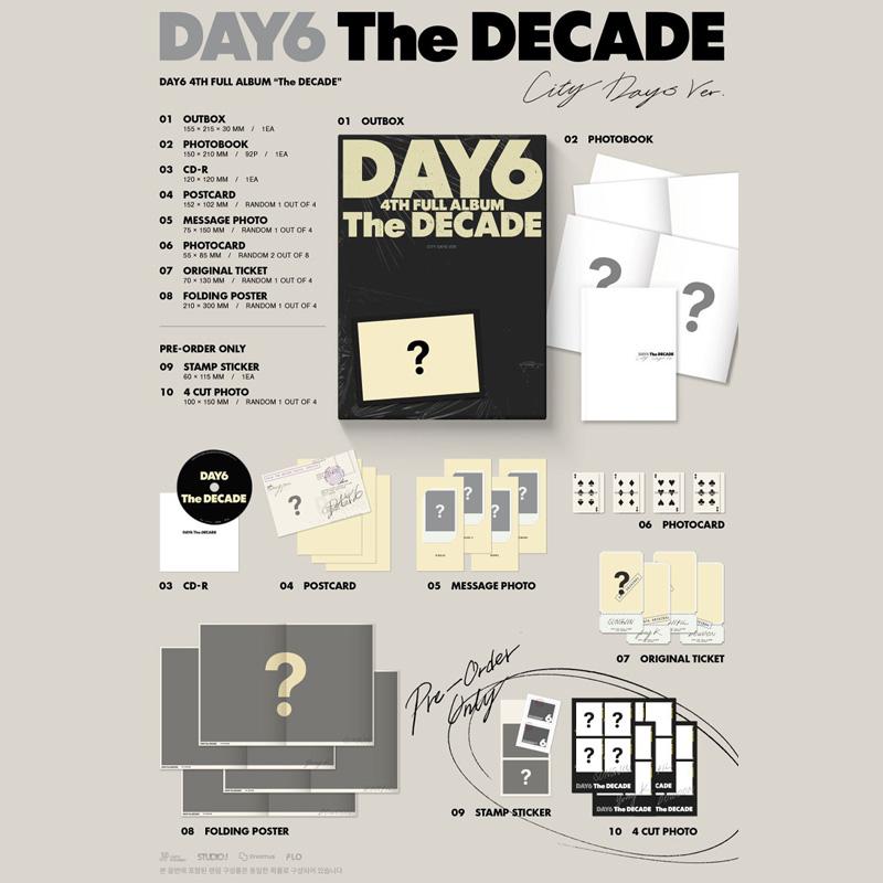 DAY6 The DECADE (SIX ON THE DICE Ver. / CITY DAYS Ver.)