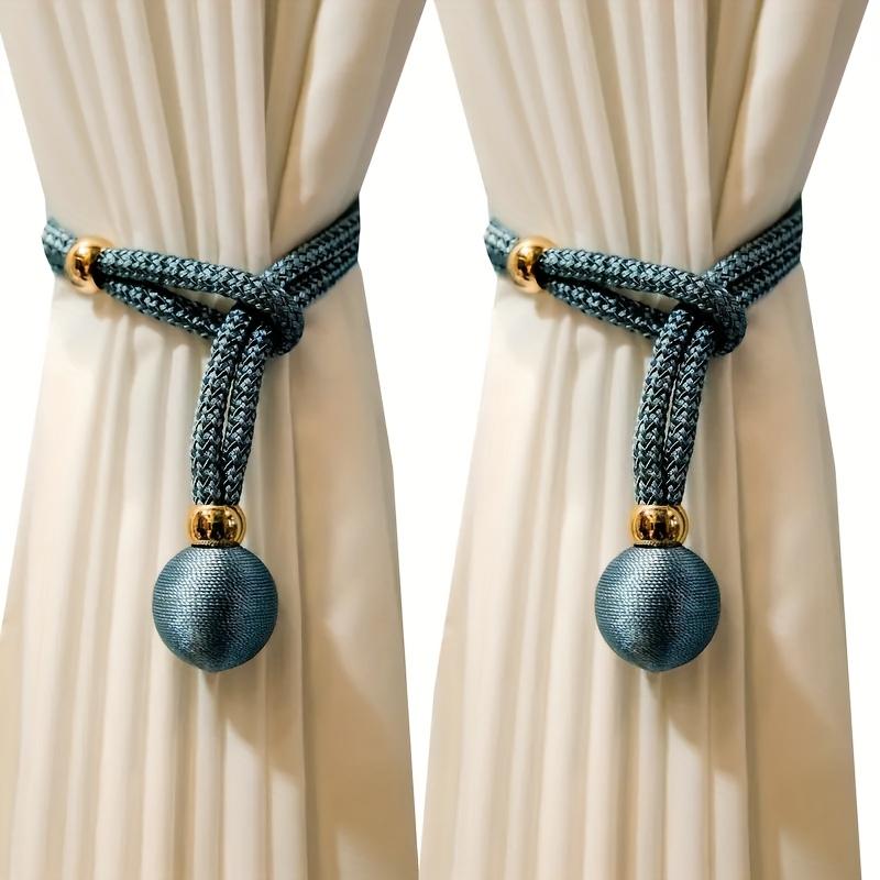 

[Adjuster Included] Window Curtain Tie Set of 2 | Curtain Back Strap, Curtain Pull Back, Curtain Hook, Curtain Tie | Multi-Color 2pcs