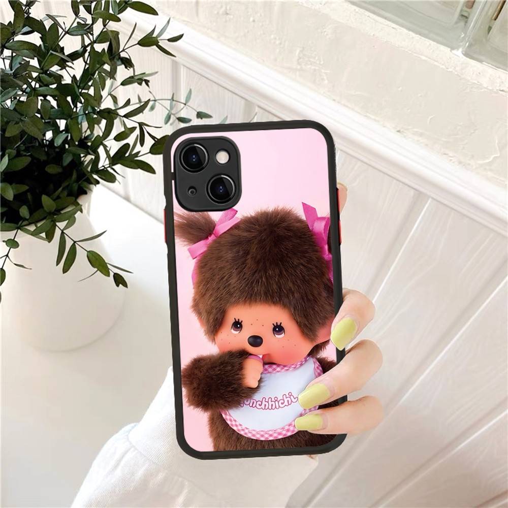 

Cute Cartoon M-Monchhichi Phone Case For IPhone 14 12 13 Mini Pro Max 8 7 Plus X XR XS MAX Translucent Matte Covers iphone 16 pro