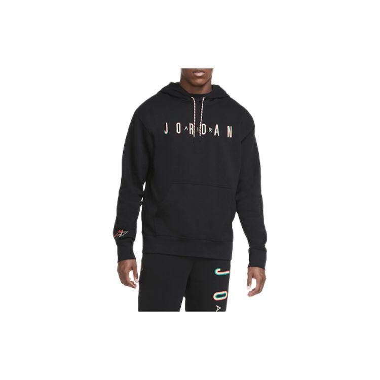 Jordan Sport DNA Solid Logo Print Pullover Hoodie Long Sleeve Sweatshirt Men Tops Black CK9568-011