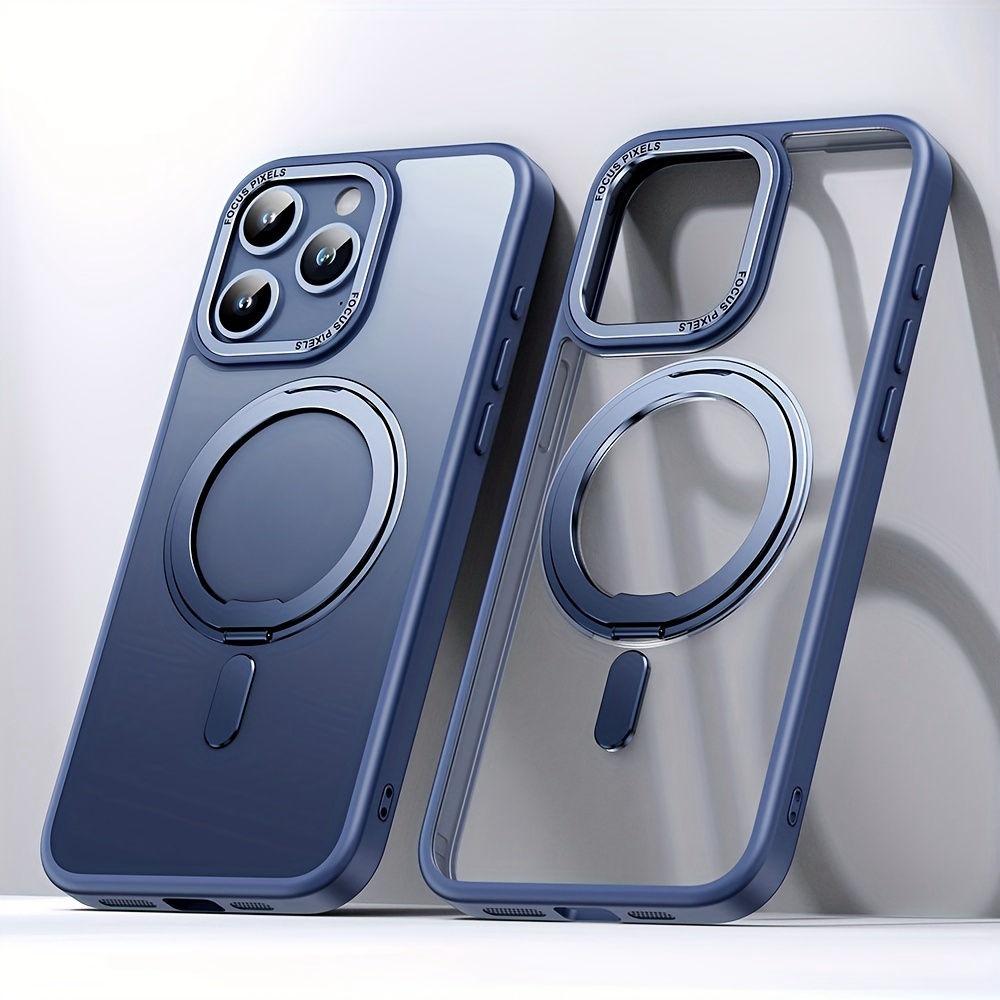 360° Magnetic Stand for iPhone 15 14 13 12 Pro Max Case Support for MagSafe MIL-Grade Drop Protection with Rotatable Magnet Ring