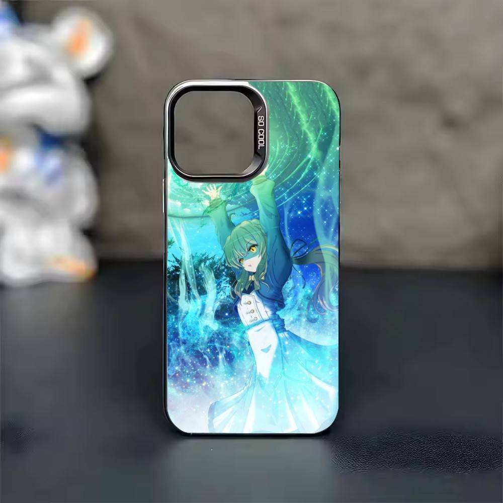 s-Silent Witch M-Monica Phone Case For iPhone 17,16,15,14,13,12,11,Pro Max,Plus Candy Silver Cover iPhone12