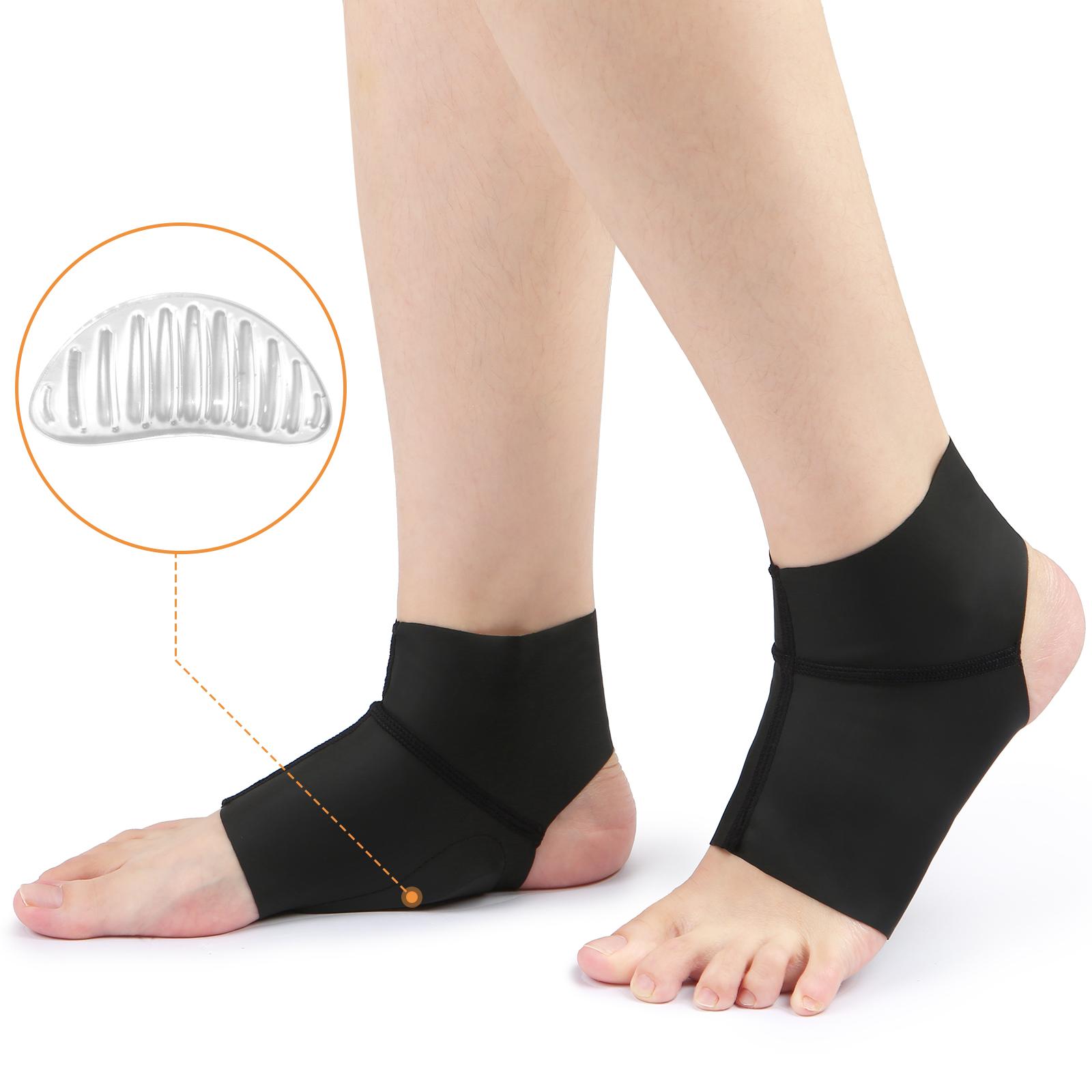 

1 Pair Compression Arch Support Brace with Gel Ankle Protector Compression Flat Foot Socks with Gel 1pair чорний