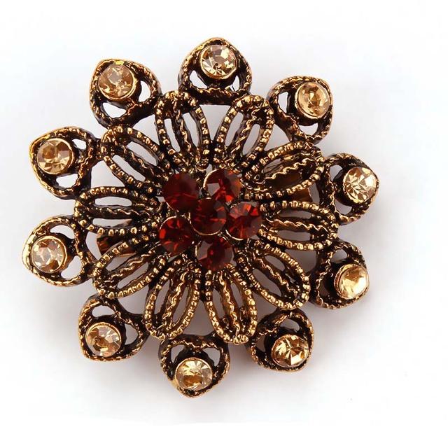 Baiduqiandu Brand Crystal Rhinestones Flower Pins And Brooches For Women Dress Party Or Diy Wedding Bouquets Jewelry