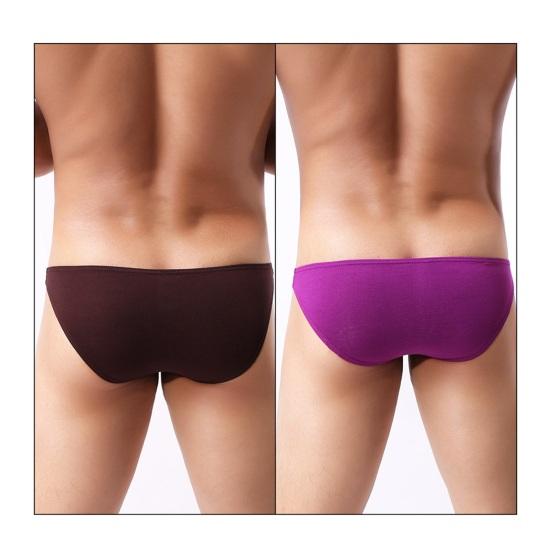 Men Briefs Seamless Invisible Design Tailoring Panties Breathable Low-Waisted Triangular Moisture-Wicking U-Convex Underwear